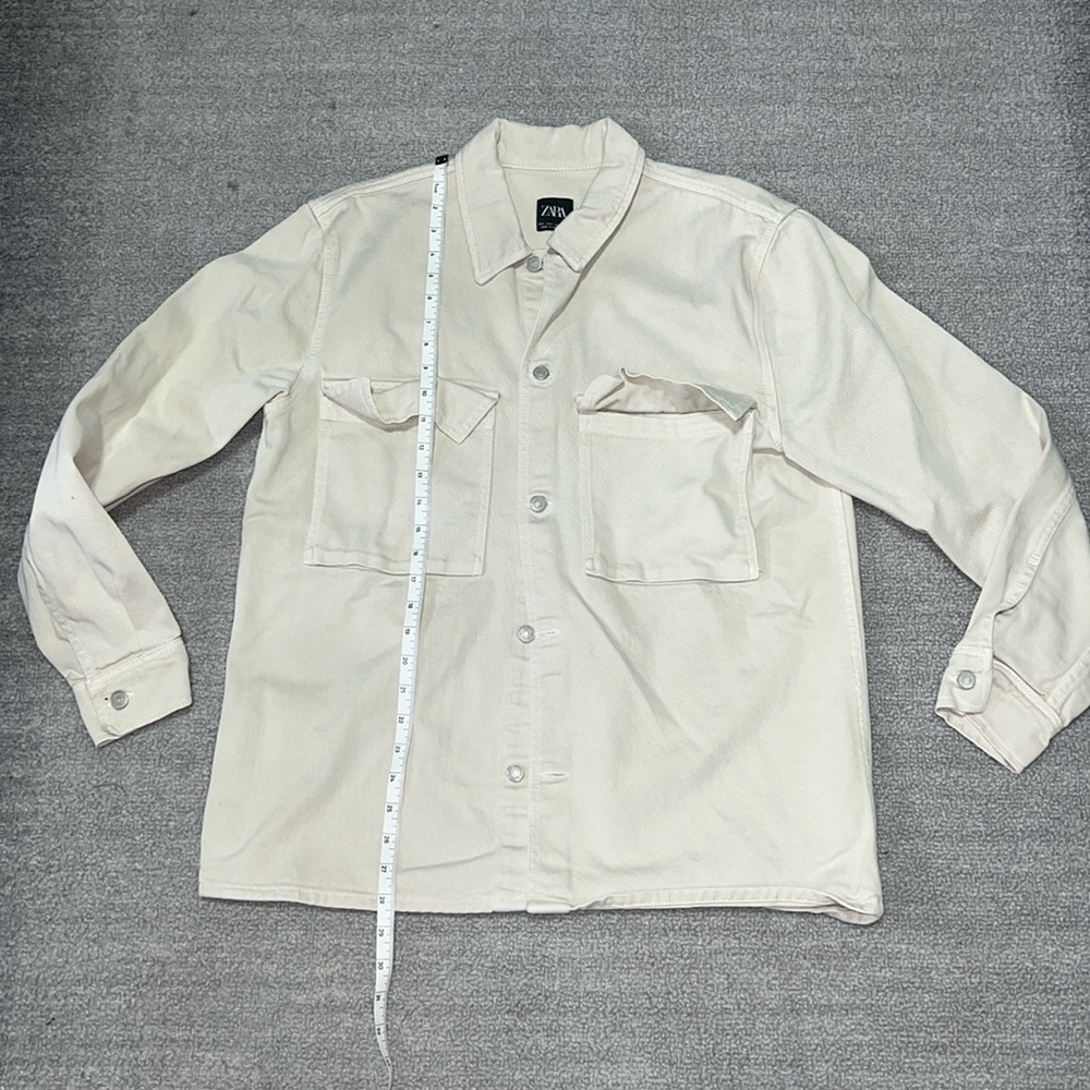 Zara denim shirt jacket in size L